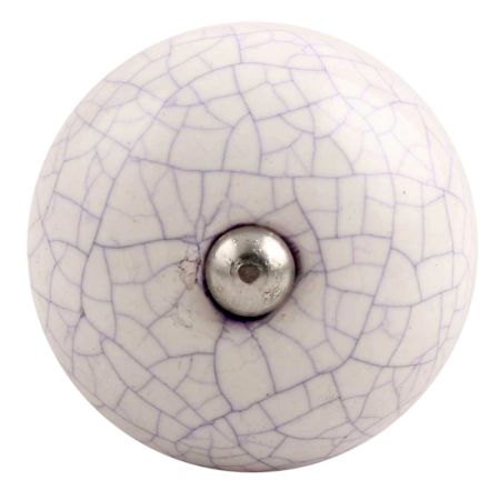 White Purple Crackle Ceramic Wine Stopper